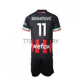 Billige Fotballdrakter AC Milan Zlatan Ibrahimovic 11 Barn Hjemmedraktsett 2022/23 Kortermet